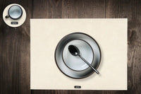 Untersetzer "rund" - recycelter Filz - 6 tlg. - Beige