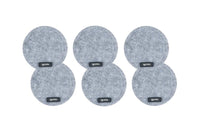 Round coaster - 6 pieces - Gray recycled felt