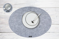 Round coaster - 6 pieces - Gray recycled felt