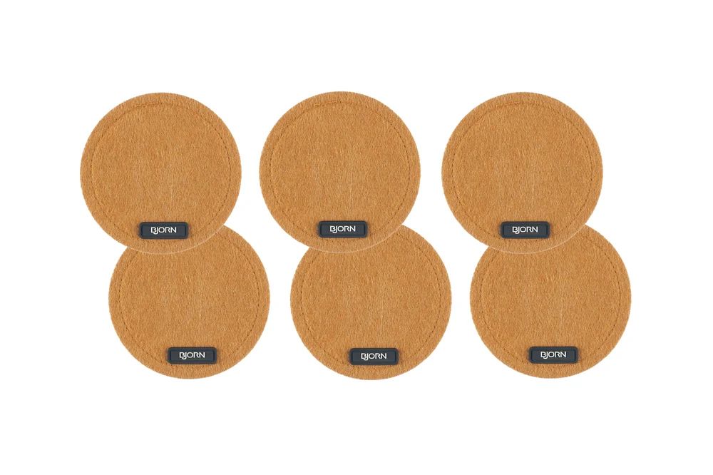 Untersetzer "rund" - recycelter Filz - 6 tlg. - Camel