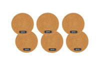 Round coaster - 6 pieces - Brown recycled felt
