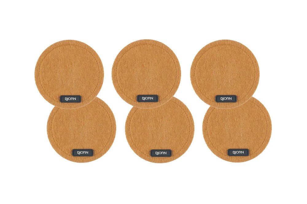 Untersetzer "rund" - recycelter Filz - 6 tlg. - Camel