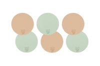 Wendbare Untersetzer "rund" - recyceltes Leder - 6 tlg. - Rosa/Grün