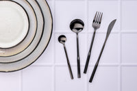 Set posate ABEL 24 pezzi - Nero