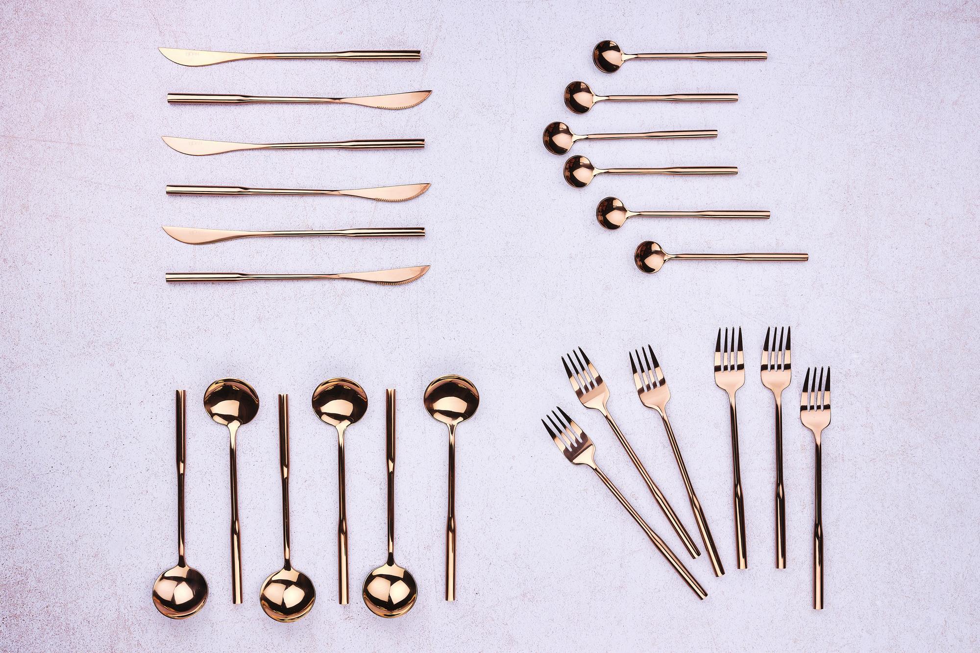 Besteck-Set ABEL - 24 tlg. - Kupfer