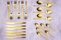Set posate EMUND 24 pezzi - Oro