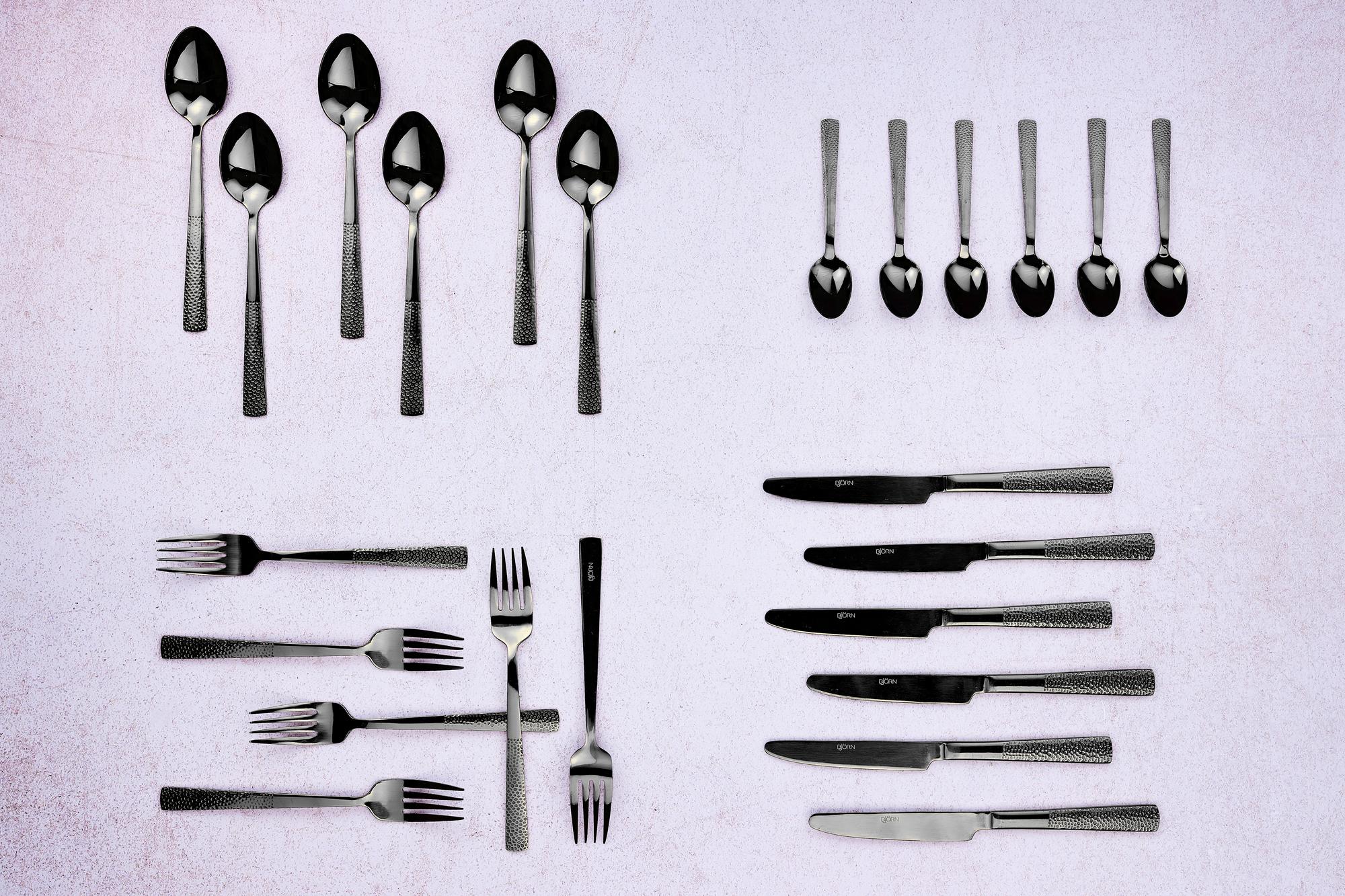 Besteck-Set FINN - 24 tlg. - Schwarz