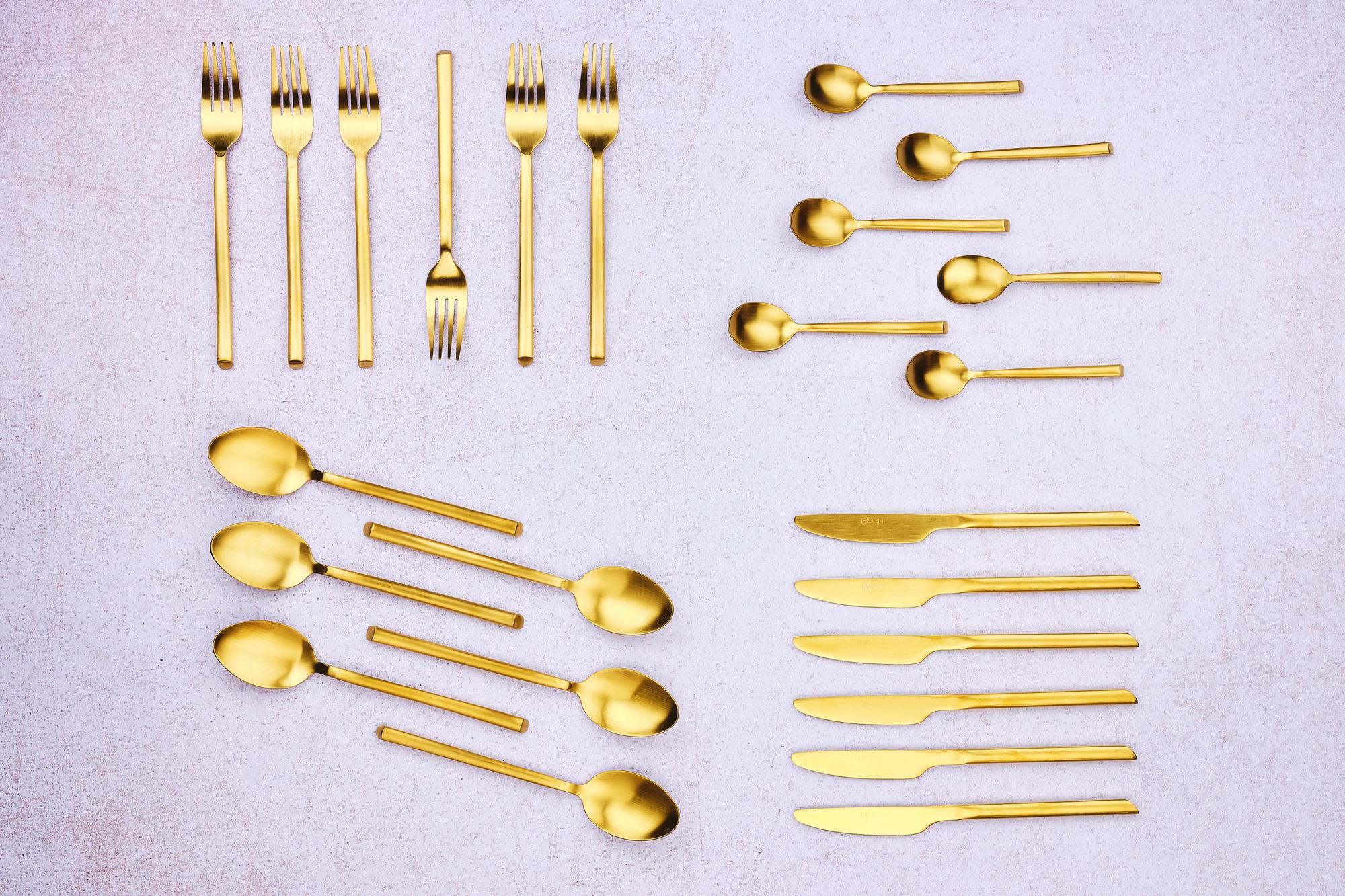 Besteck-Set KNUT - 24 tlg. - Gold