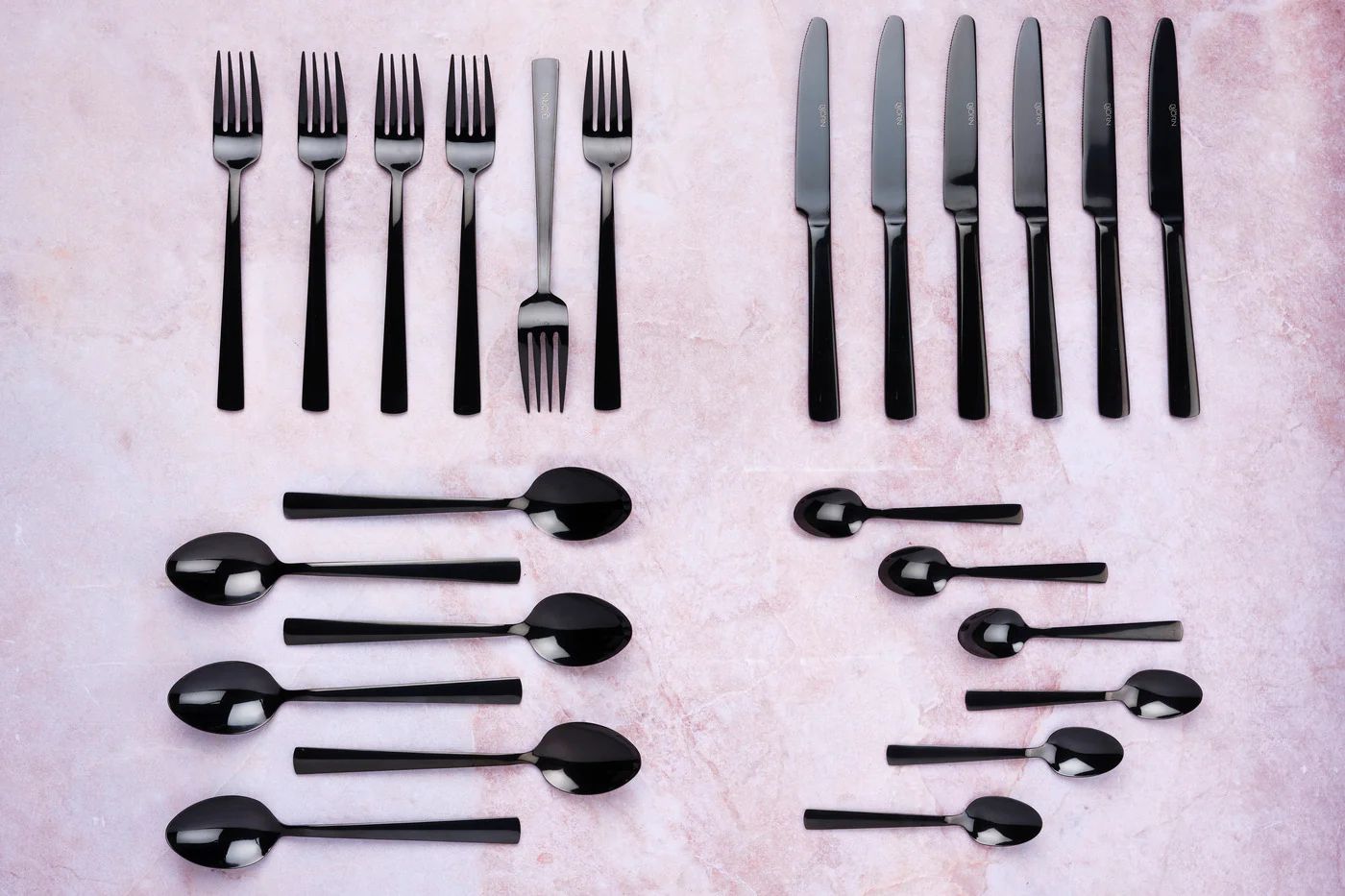 Besteckset TELMO - 24t lg. - Schwarz