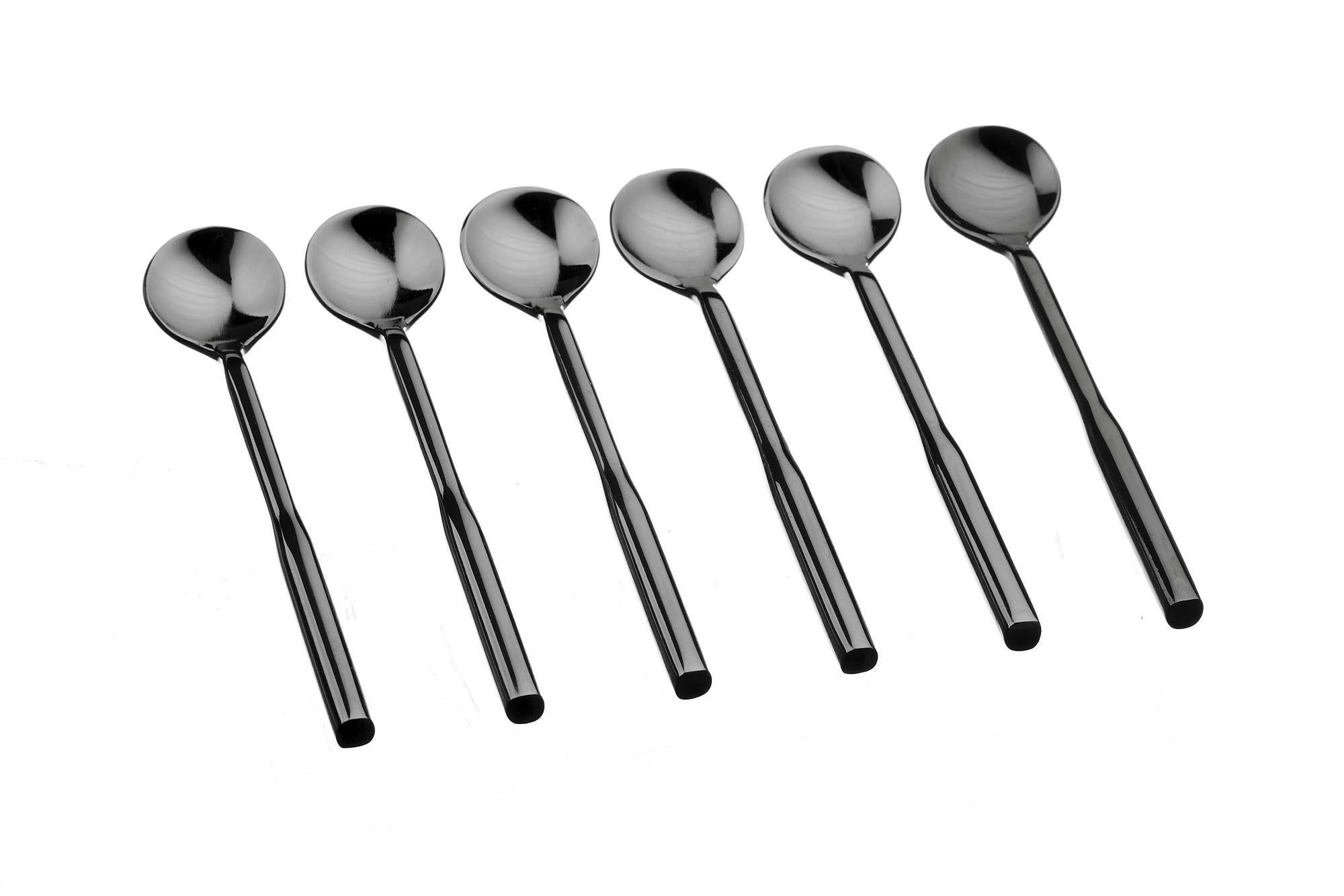 Set mit 6 kleinen Löffel ABEL - 6 tlg. - Schwarz