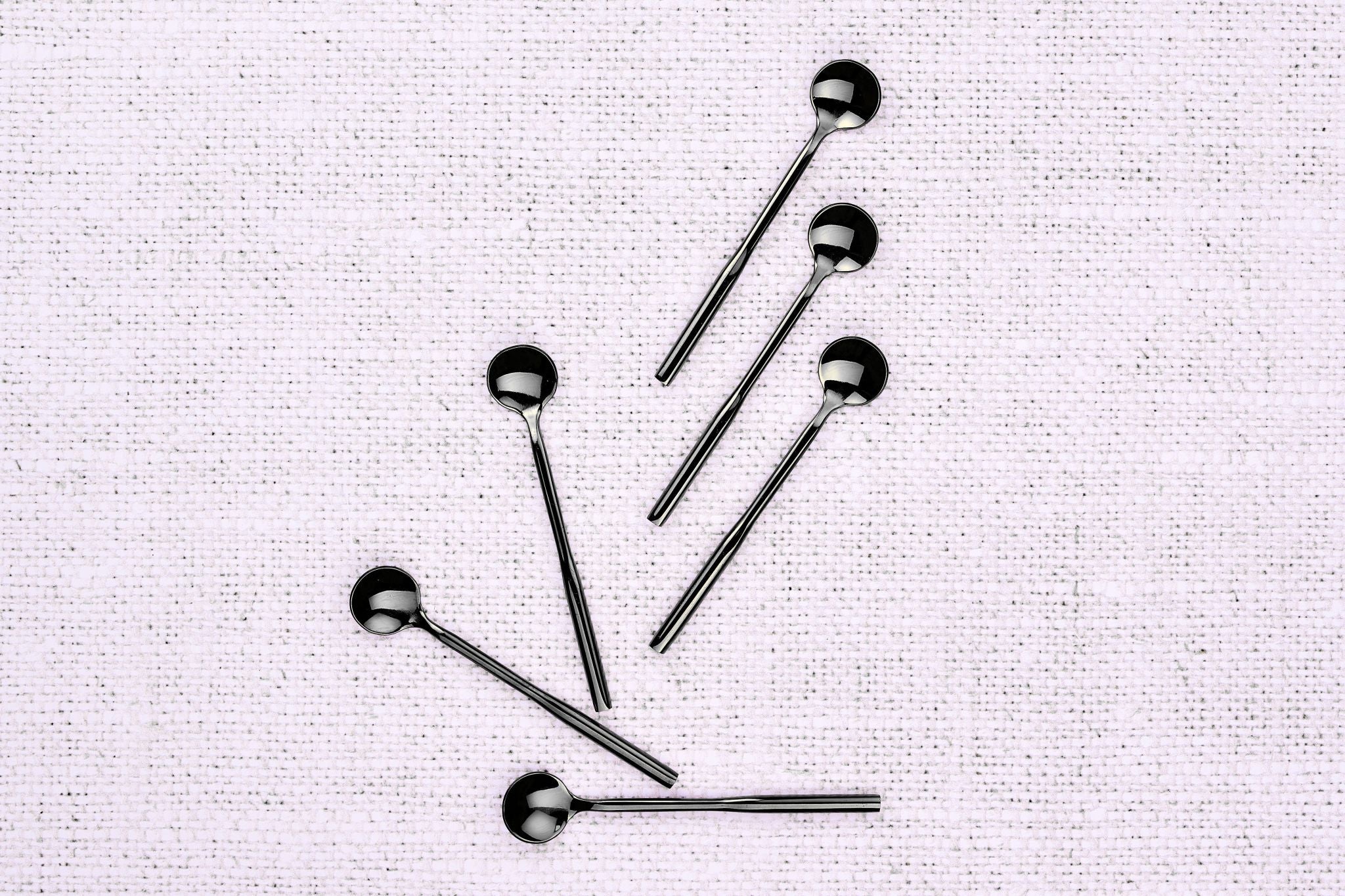 Set mit 6 kleinen Löffel ABEL - 6 tlg. - Schwarz