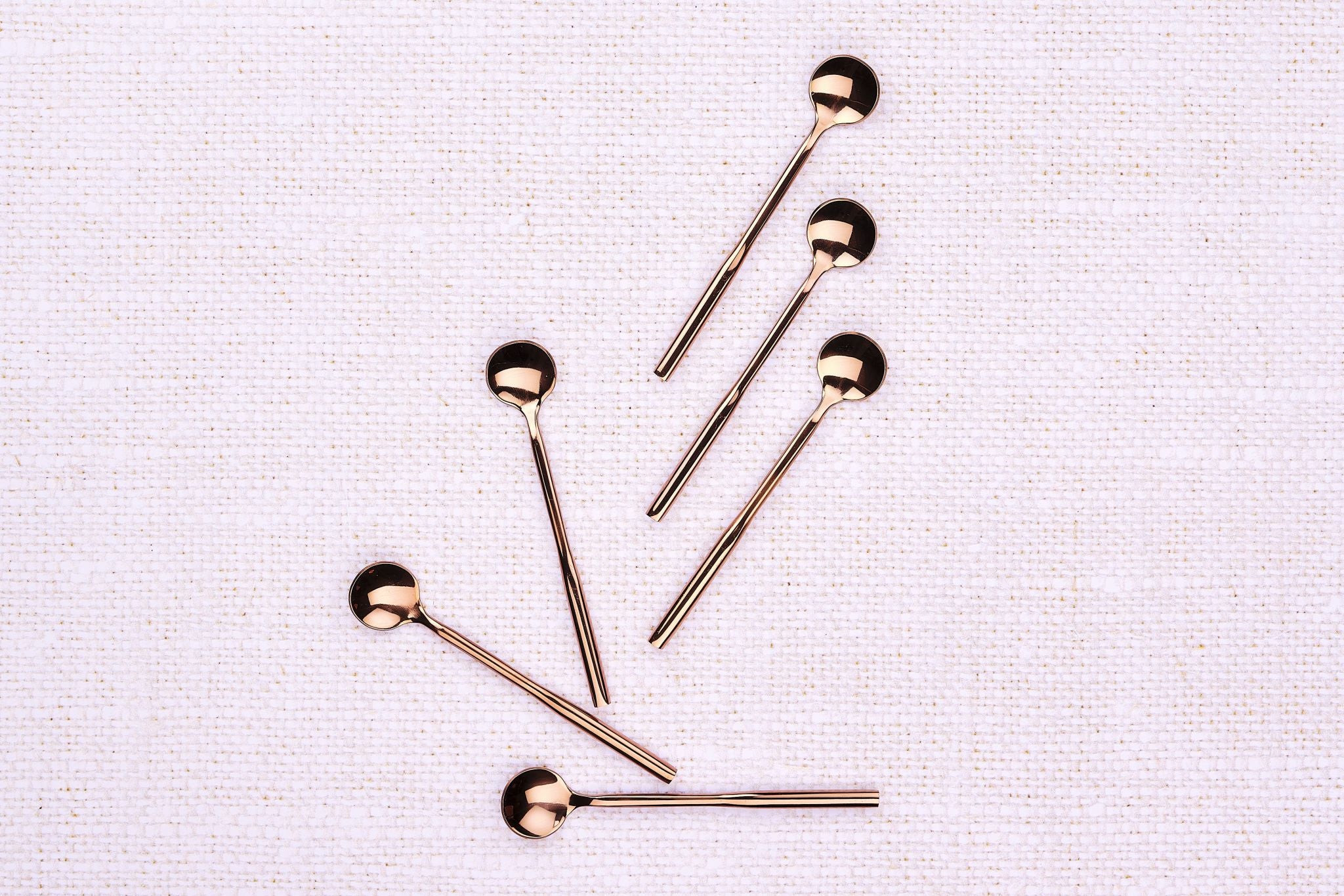 Set mit 6 kleinen Löffel ABEL - 6 tlg. - Kupfer