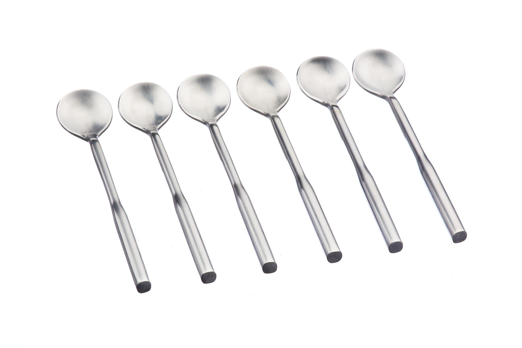 Set mit 6 kleinen Löffel ABEL - 6 tlg. - Silber