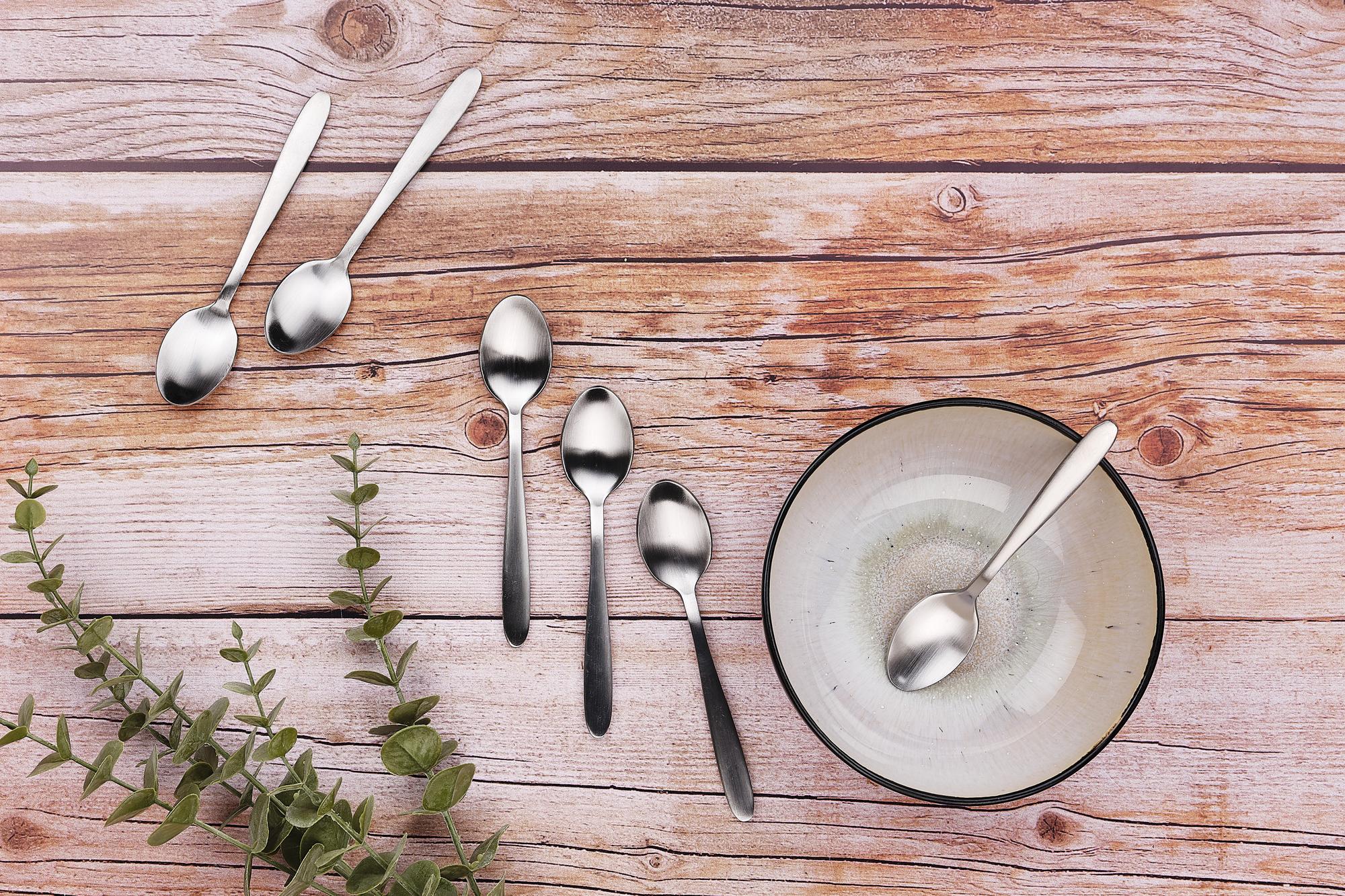 Set mit 6 kleinen Löffel KAJA - 6 tlg. - Silber