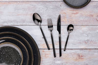Tea spoon set 6 pieces KNUT - Black
