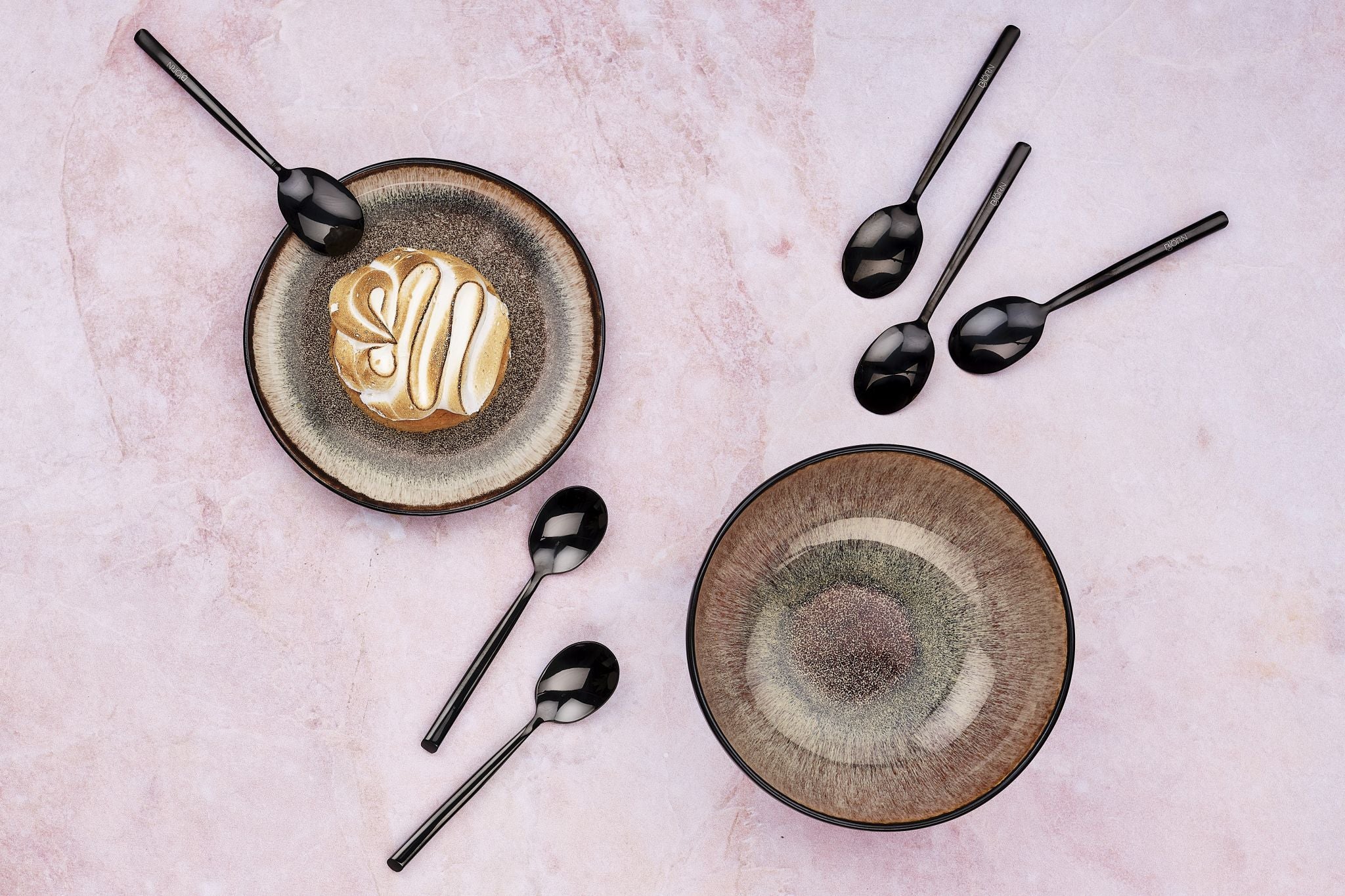 Tea spoon set 6 pieces KNUT - Black