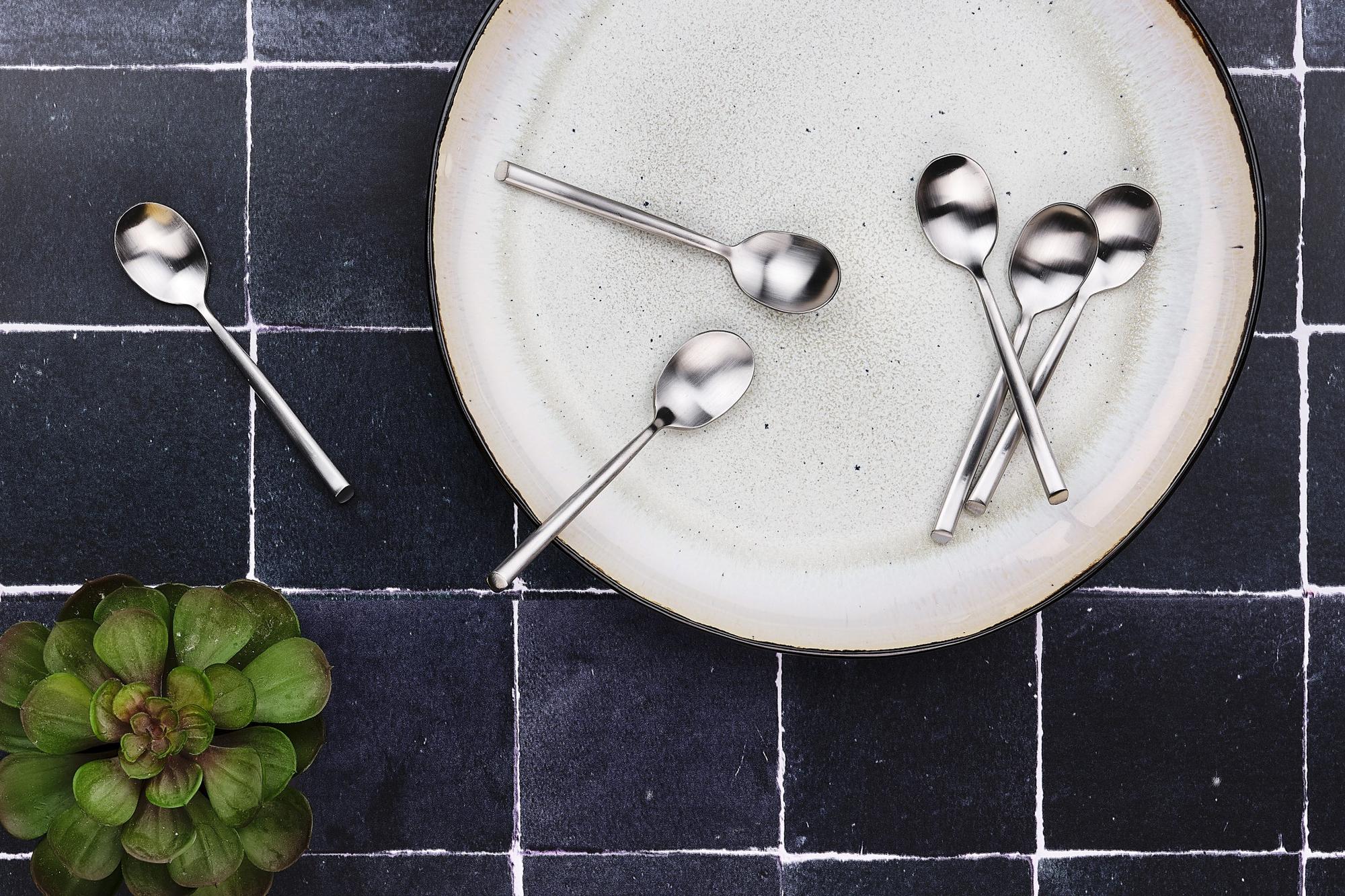 Set mit 6 kleinen Löffel KNUT - 6 tlg. - Silber