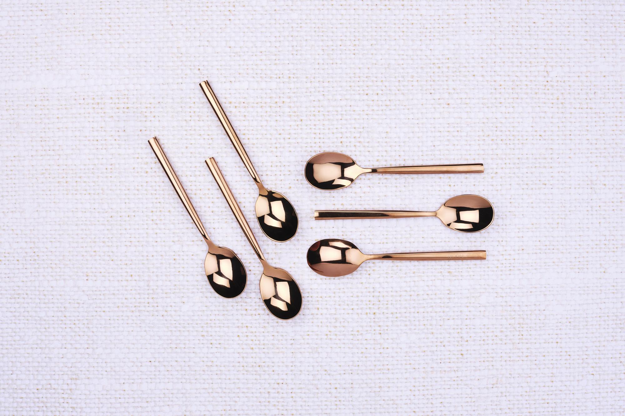 Set mit 6 kleinen Löffel NILS - 6 tlg. - Kupfer