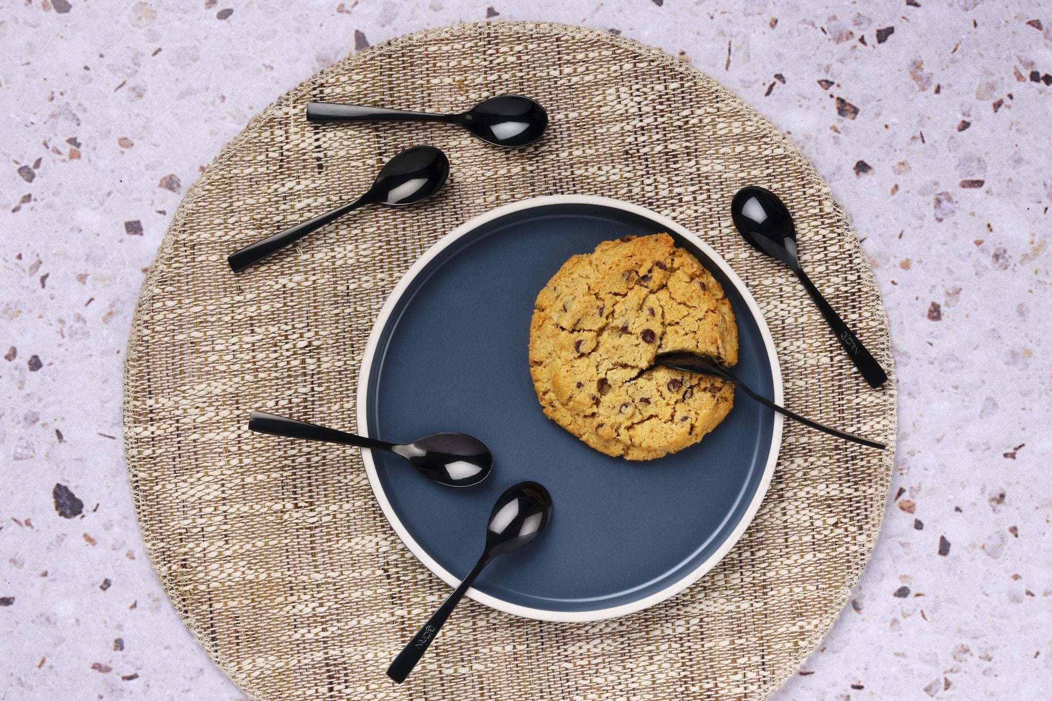Tea spoon set 6 pieces OGLU - Black