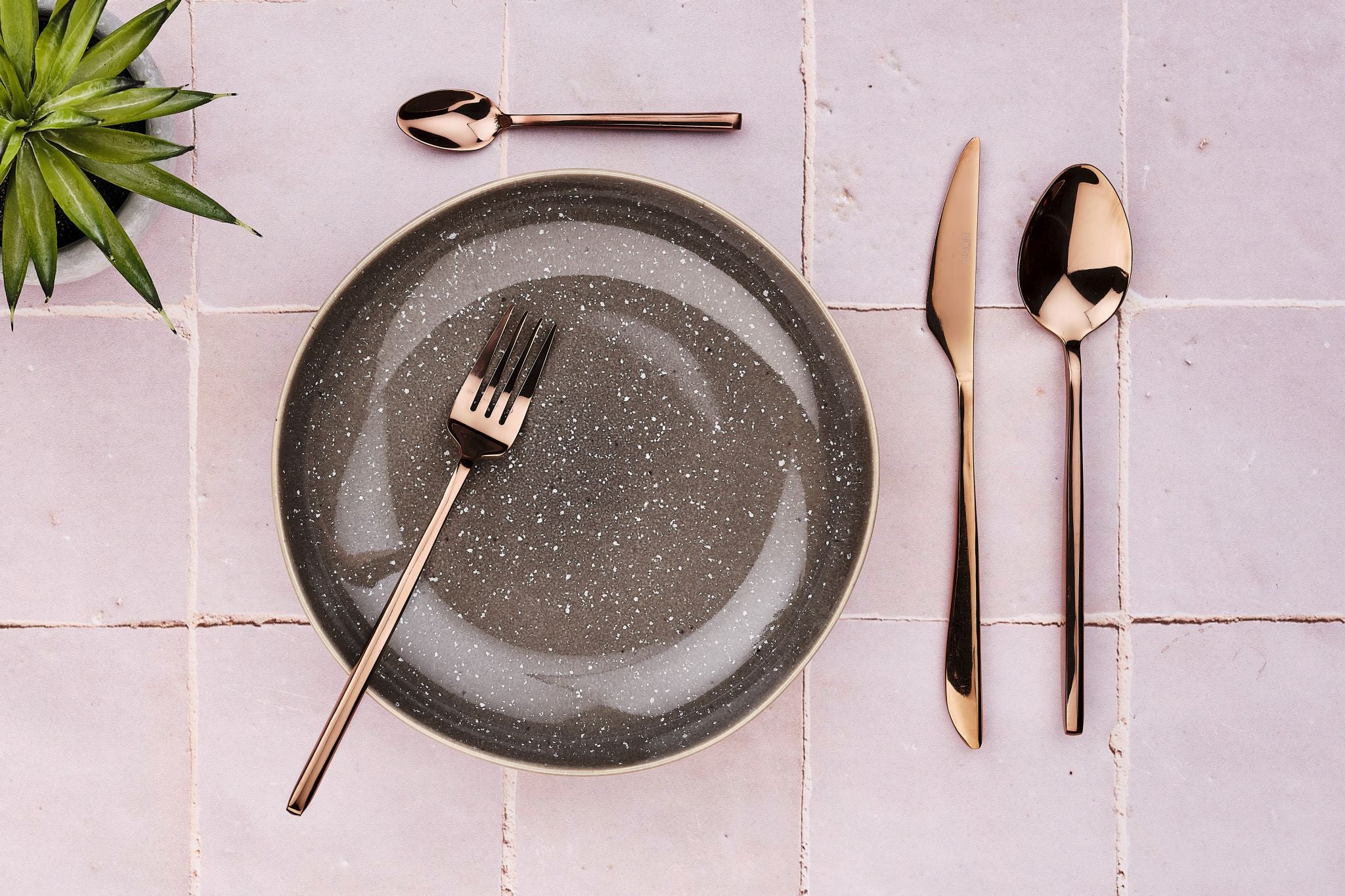 Tea spoon set 6 pieces OLAF - Copper