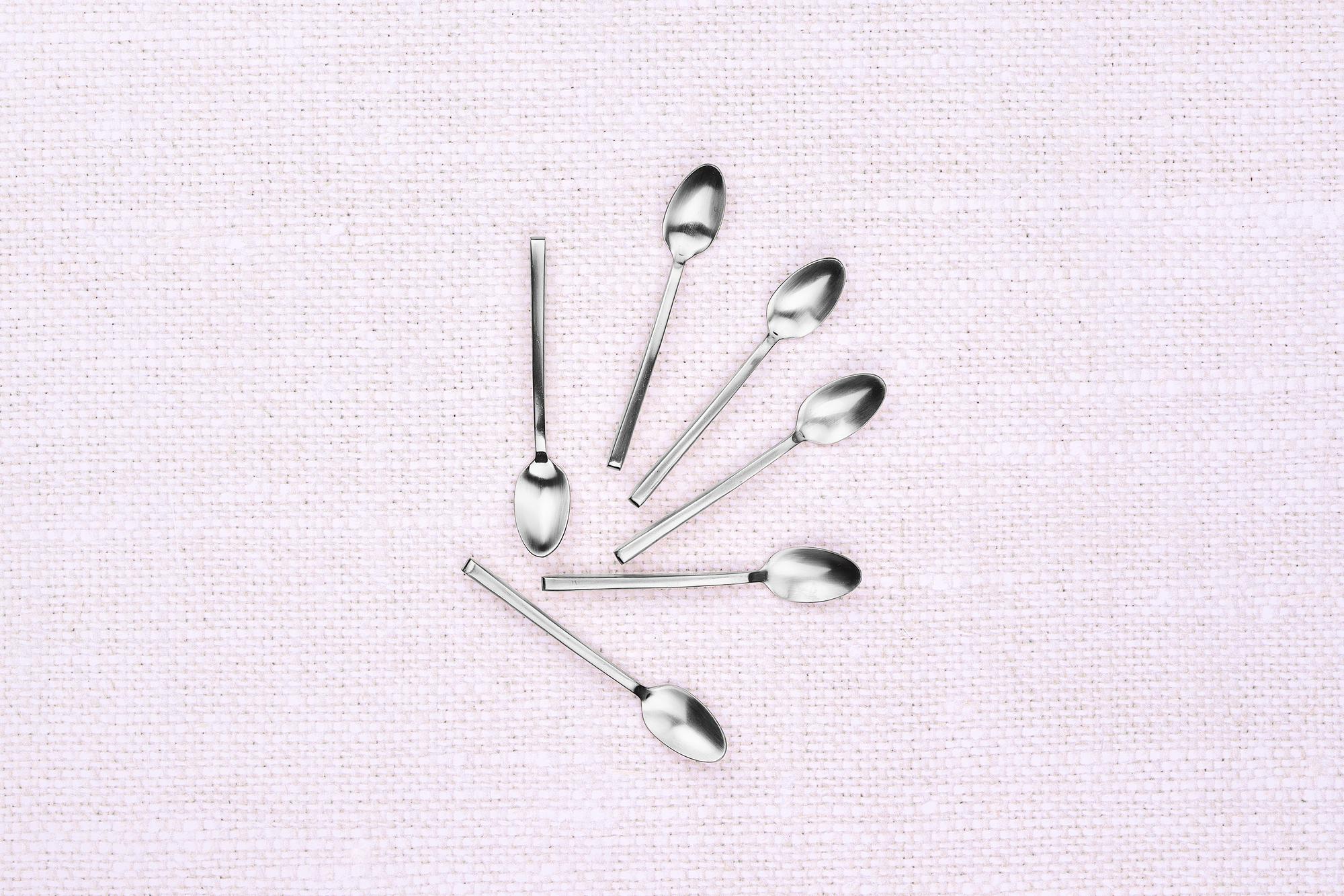 Set mit 6 kleinen Löffel OLAF - 6 tlg. - Silber