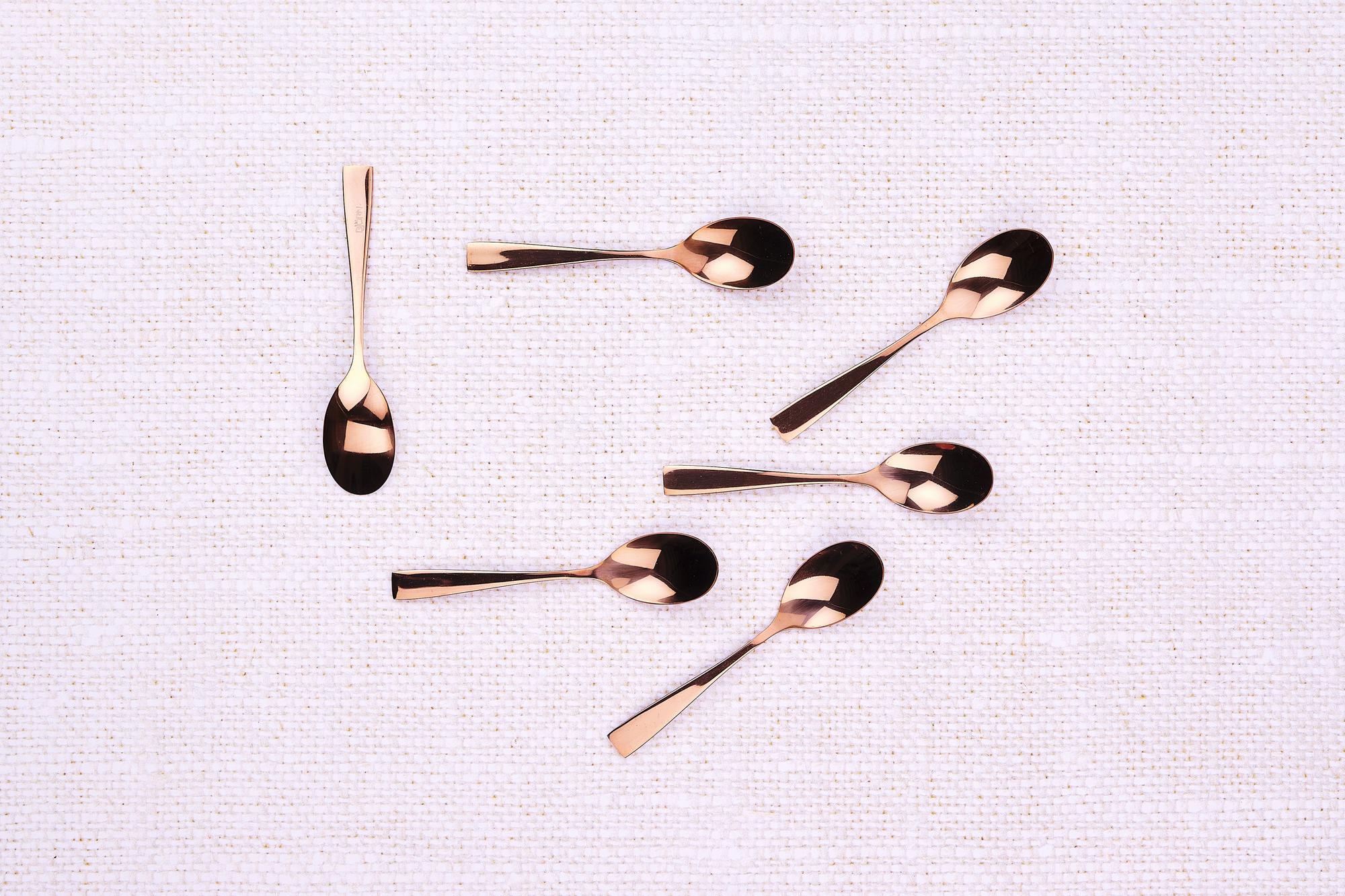 Set mit 6 kleinen Löffel SVEN - 6 tlg. - Kupfer