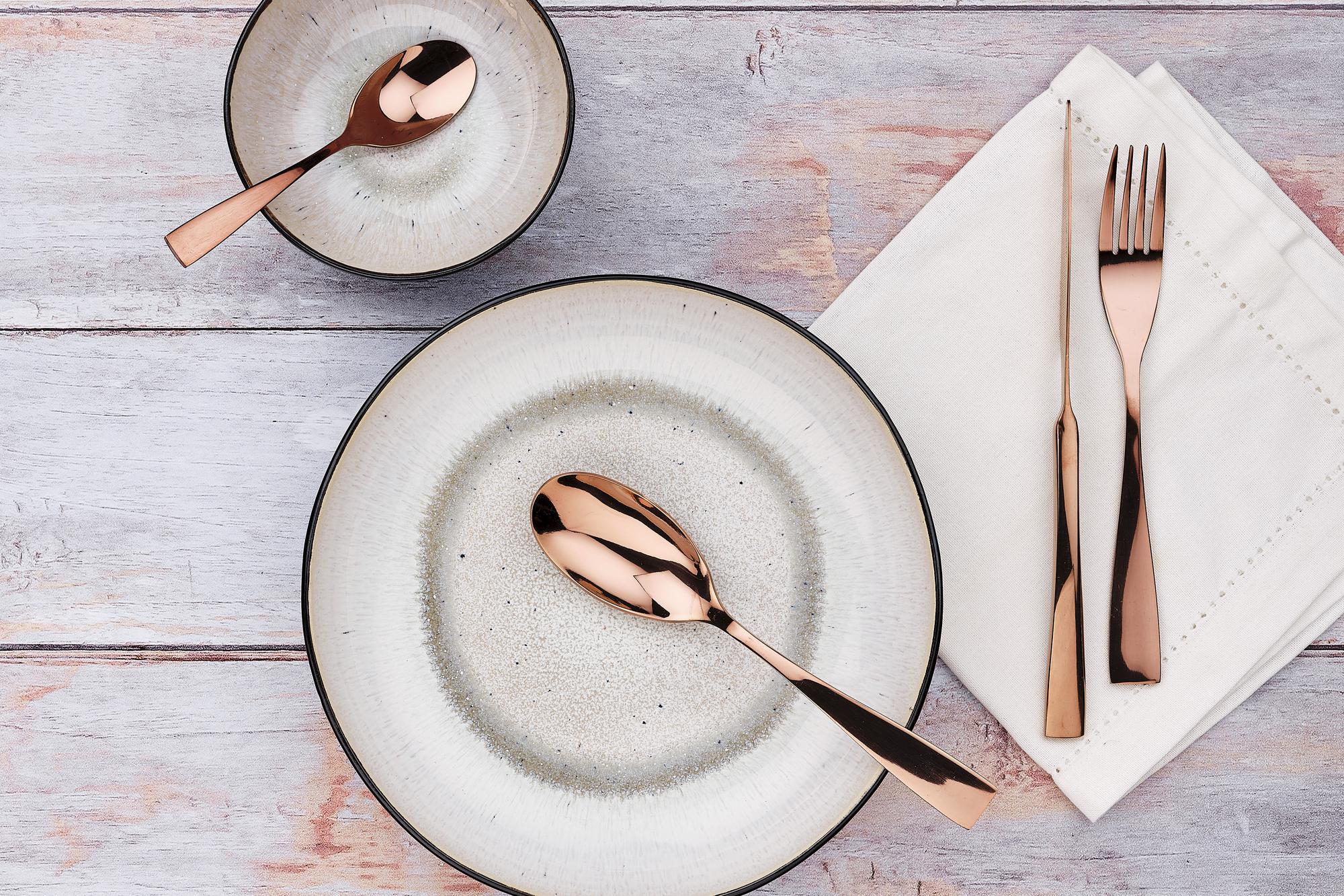 Set mit 6 kleinen Löffel SVEN - 6 tlg. - Kupfer