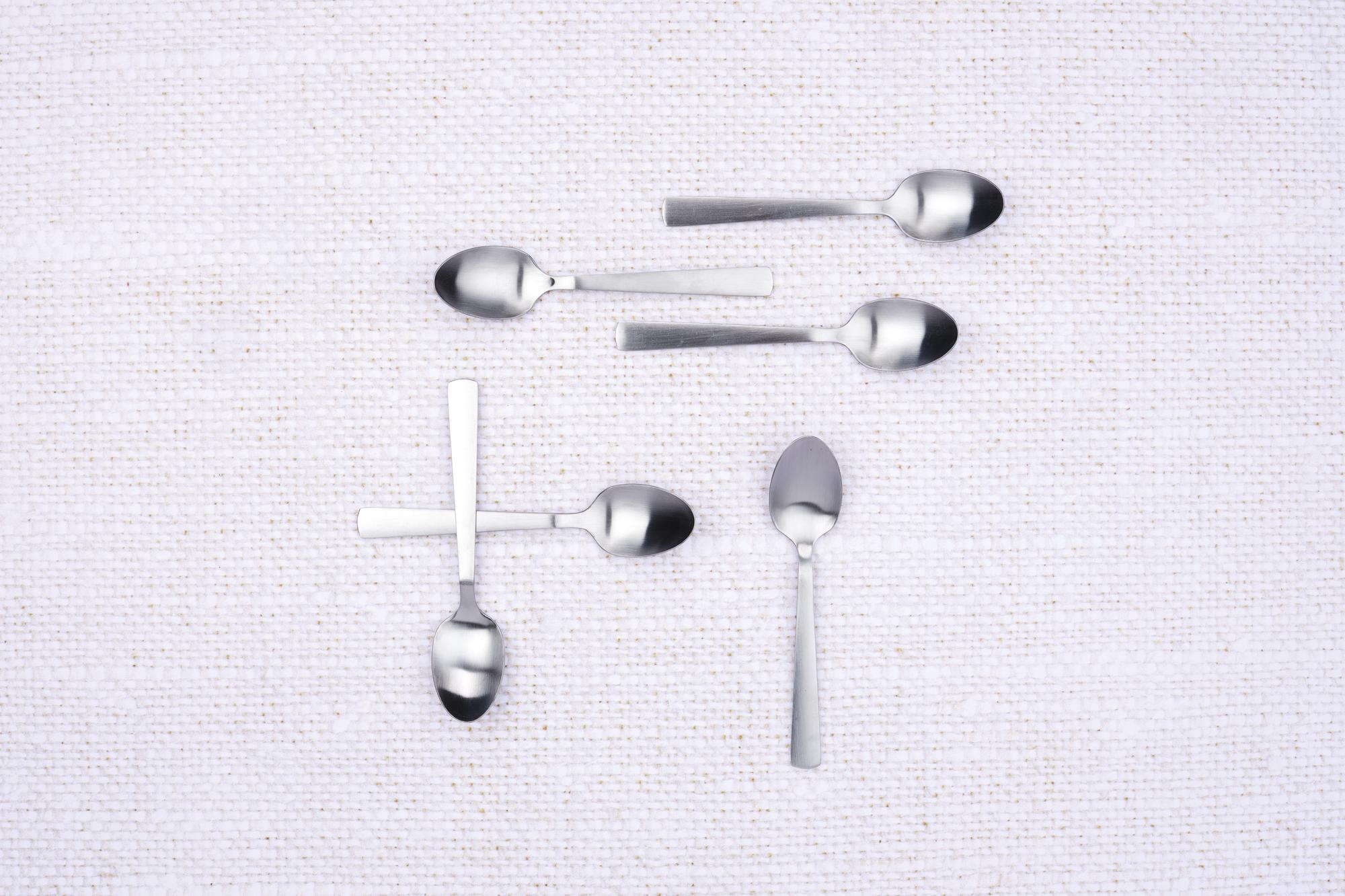 Set mit 6 kleinen Löffel TELMO - 6 tlg. - Silber