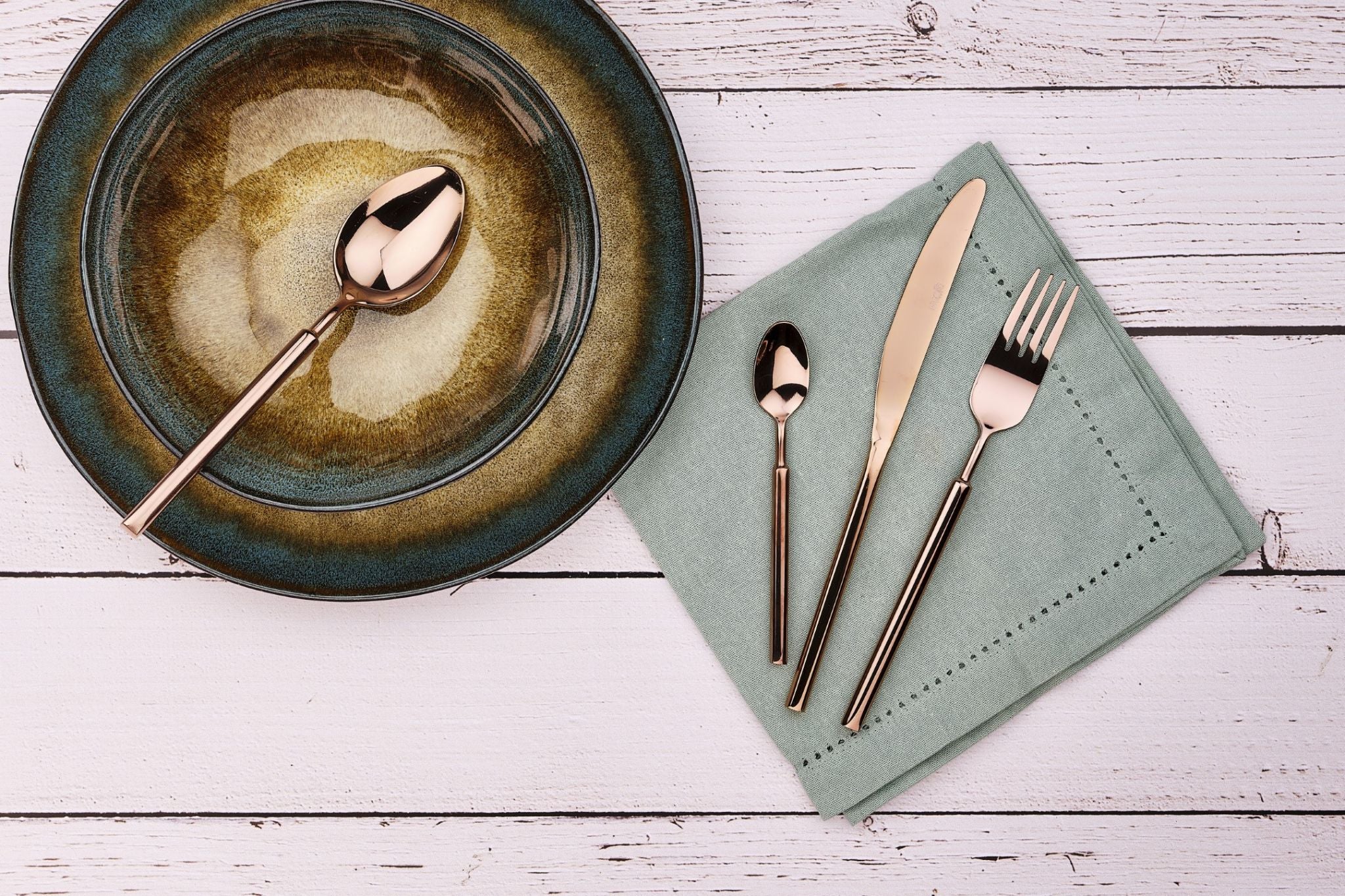 Tea spoon set 6 pieces VIGGO - Copper