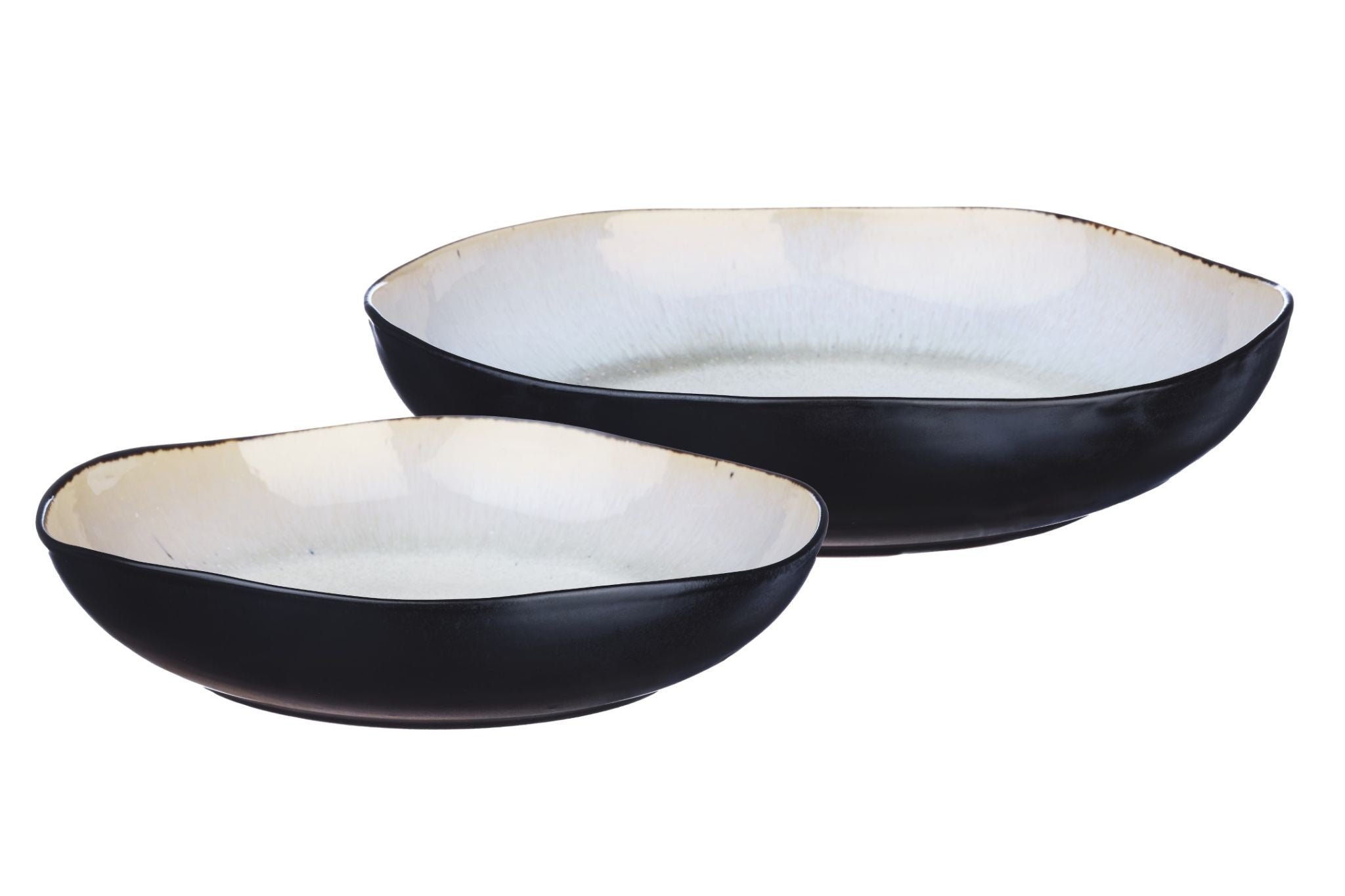 Obstkorb IRIS Ø27,5cm und Ø32,5cm - 2 tlg. - Elfenbeinweiss