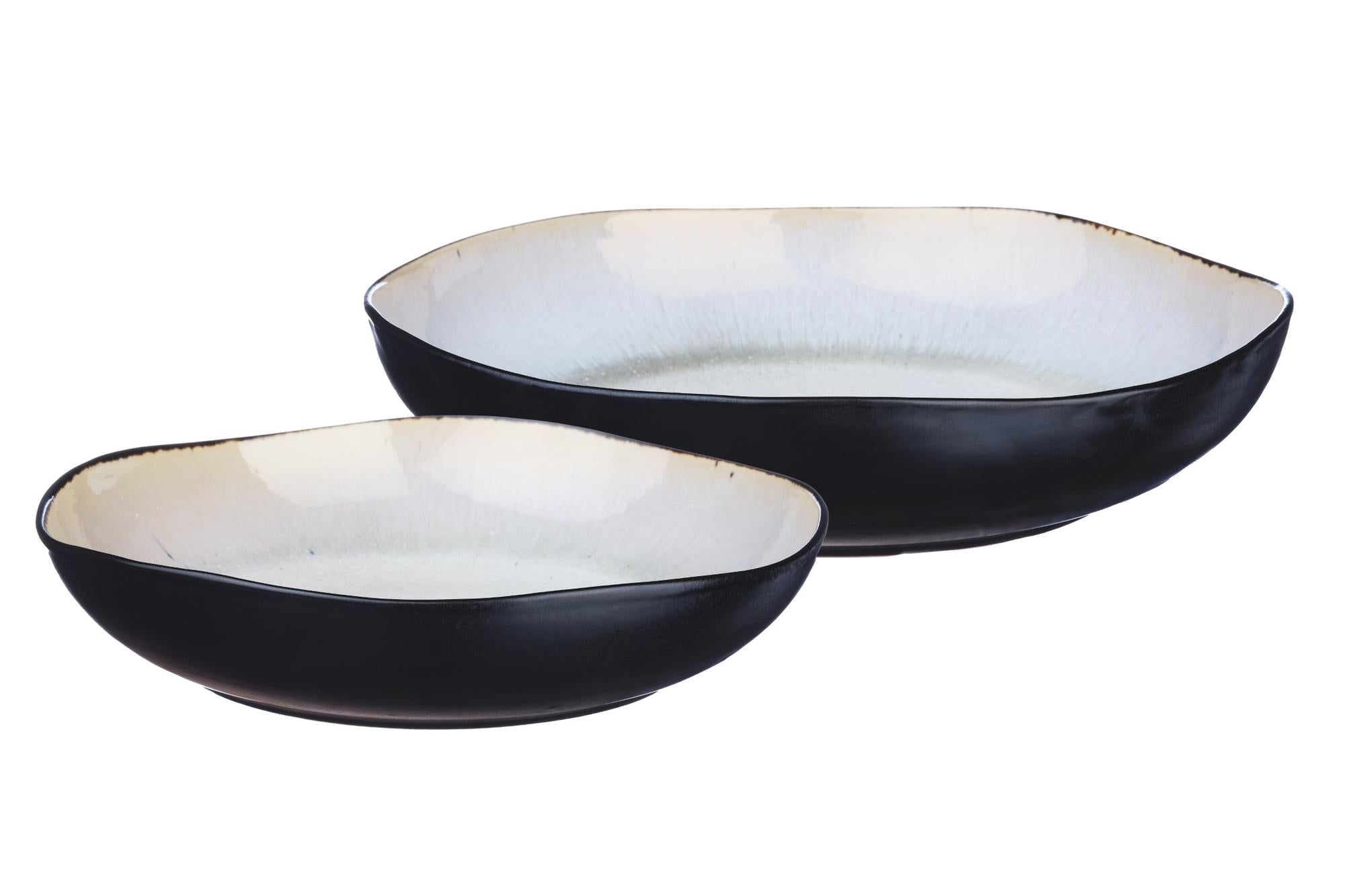 Obstkorb IRIS Ø27,5cm und Ø32,5cm - 2 tlg. - Elfenbeinweiss