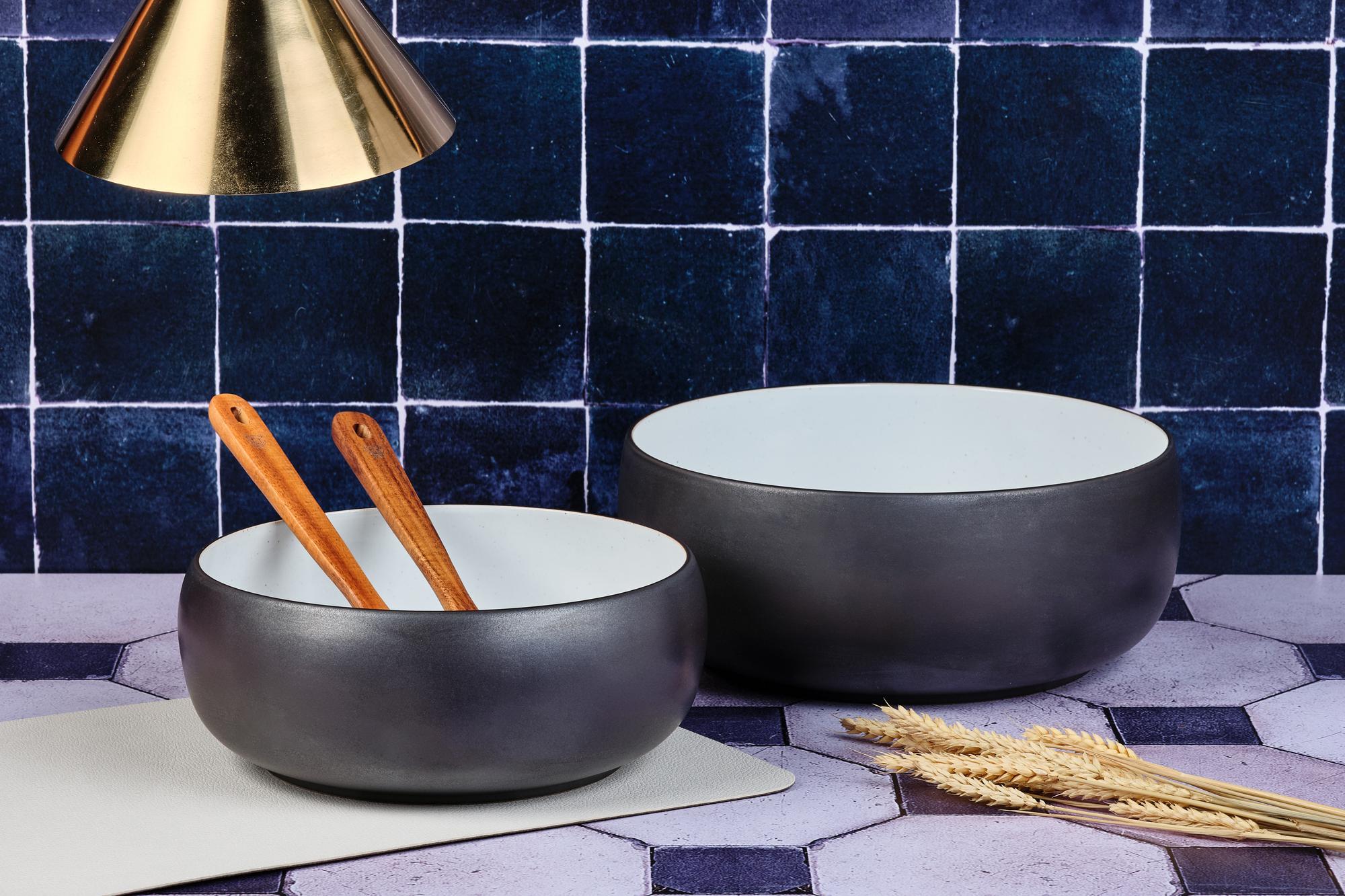 Salatschüssel GOURMET Ø29,5cm - 2 tlg. - Onyx