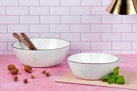 Salatschüssel Pure Ø24cm + Ø30cm - 2 tlg. - Weiss