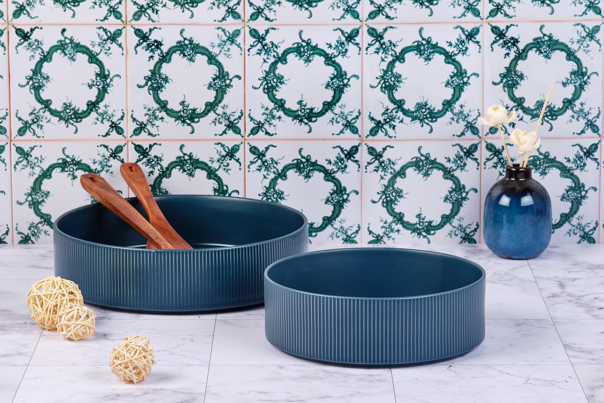 Salatschüssel SCANDI Ø21,5cm + Ø27,5cm - 2 tlg. - Navy