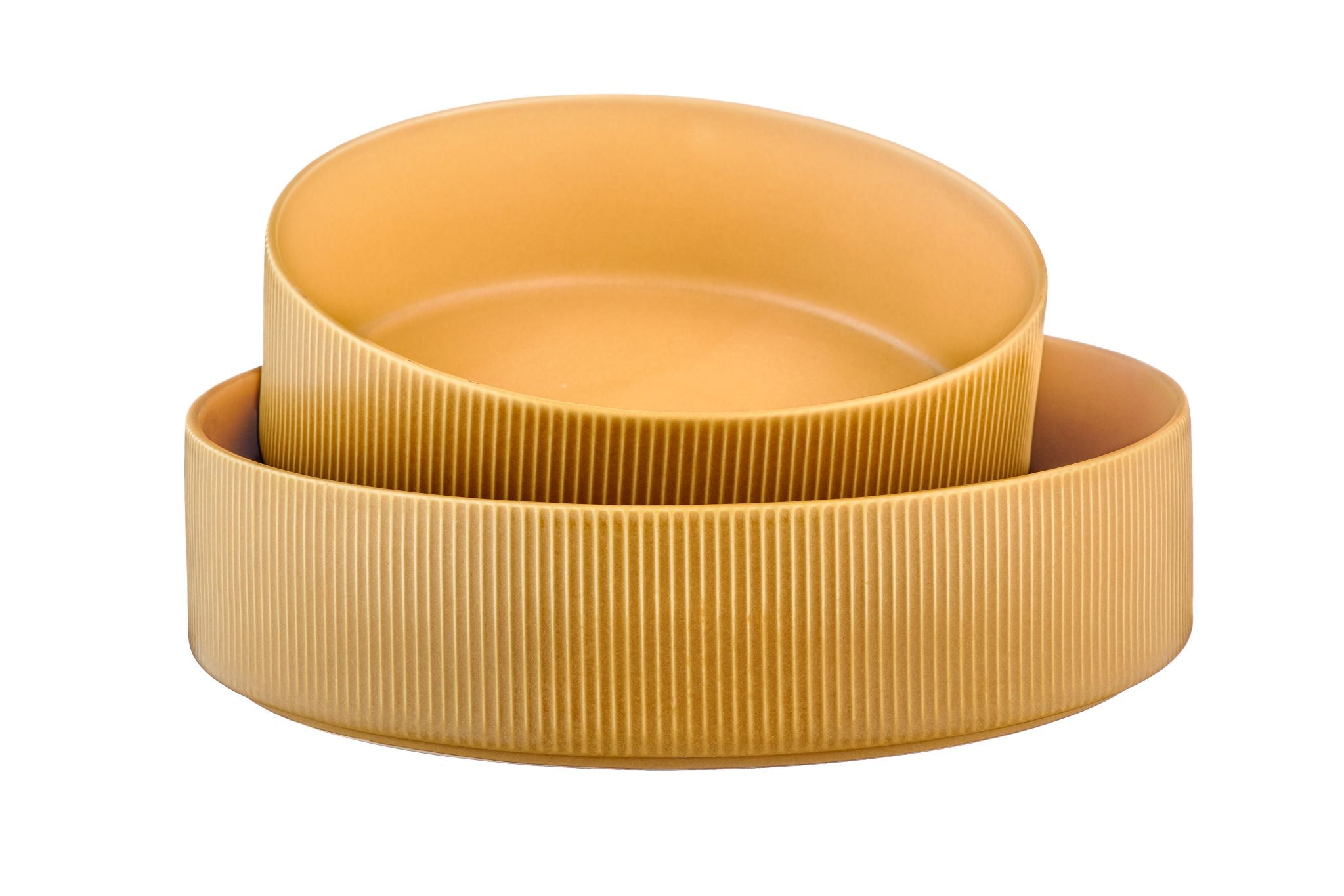 Insalatiera SCANDI Ø21,5 cm e Ø27,5 cm - 2 pezzi - Ocra