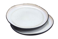 Plateau de service IRIS Ø32cm - 2 pièces - Blanc ivoire