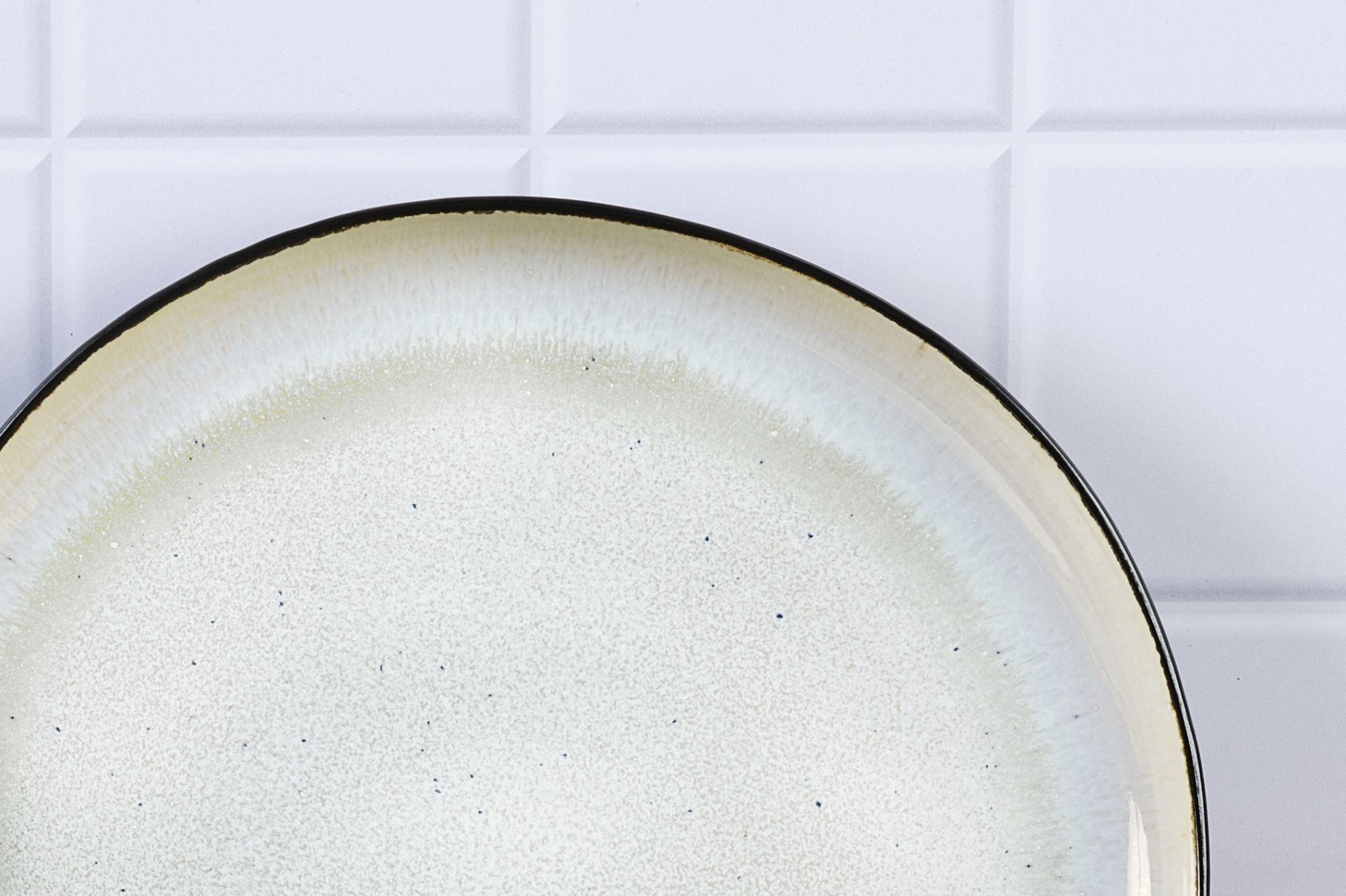 Plateau de service IRIS Ø32cm - 2 pièces - Blanc ivoire