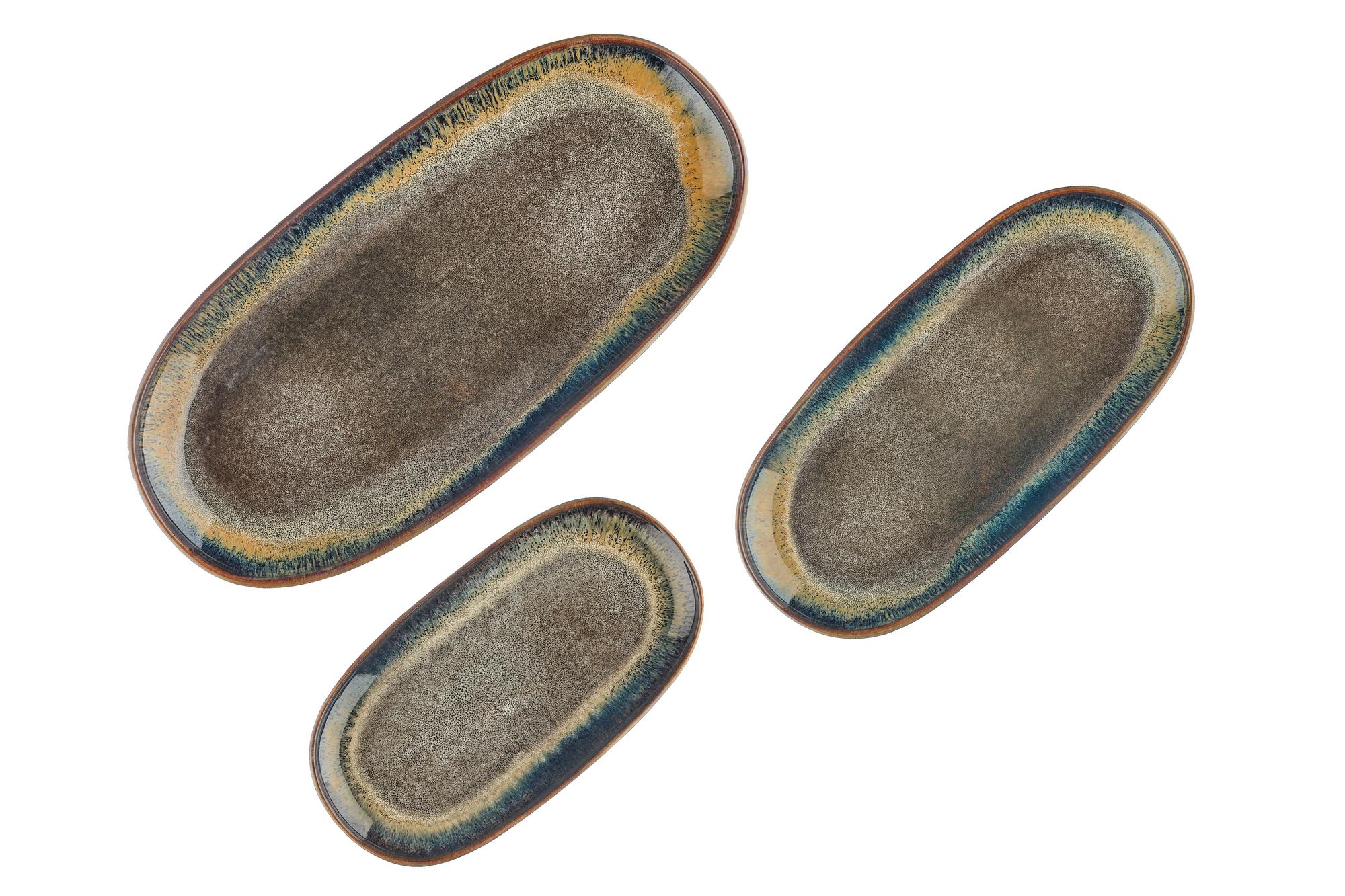 Servierplatten GENESIS - 3 tlg. - Basalt