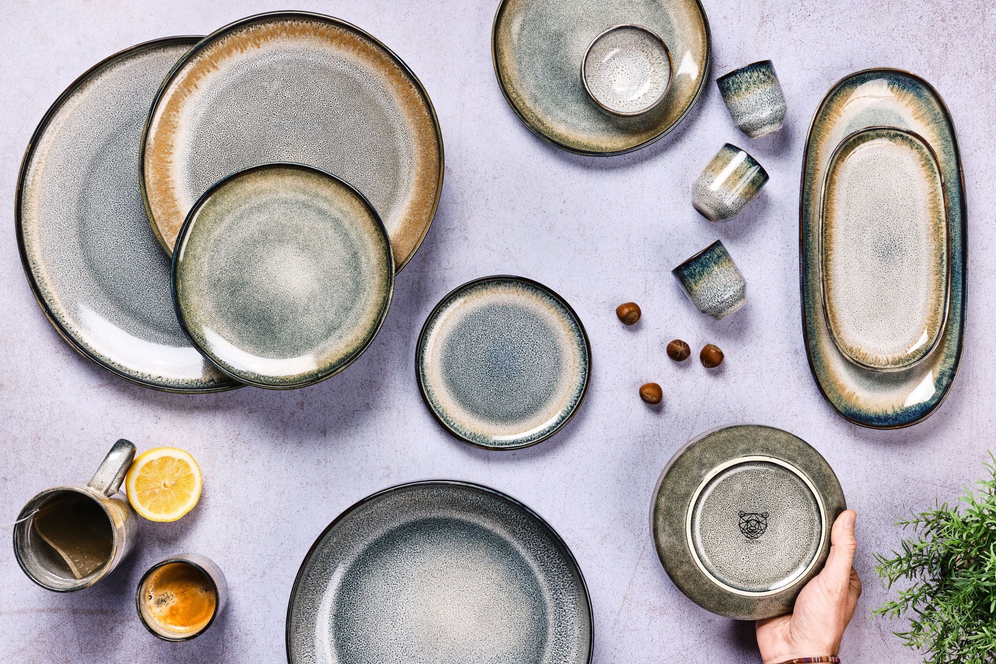 GENESIS serving tray - 3 pieces - Earth