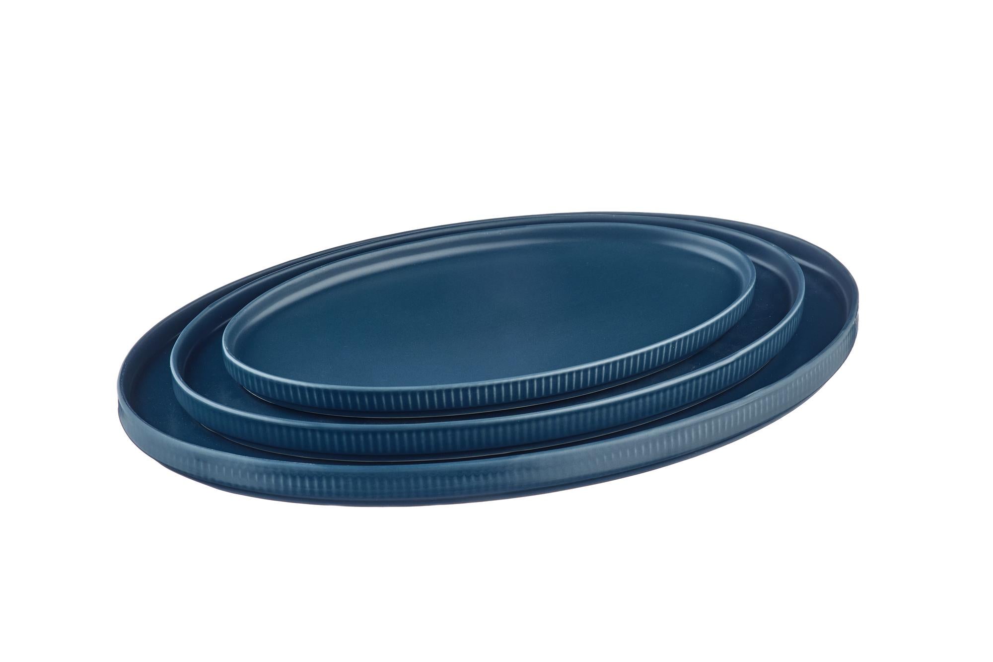Servierplatten SCANDI - 3tlg. - Navy