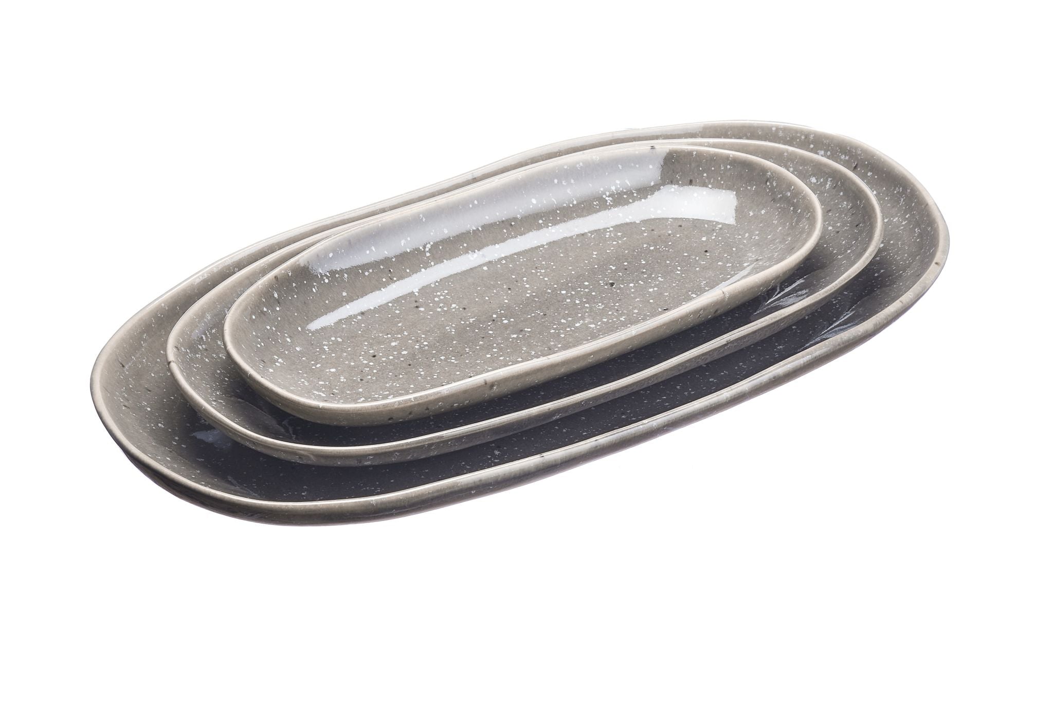 Servierplatten STELLAR - 3 tlg. - Betongrau