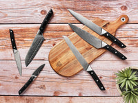 Küchenmesserblock-Set ERLING SKAGEN - 7 tlg. - Braun