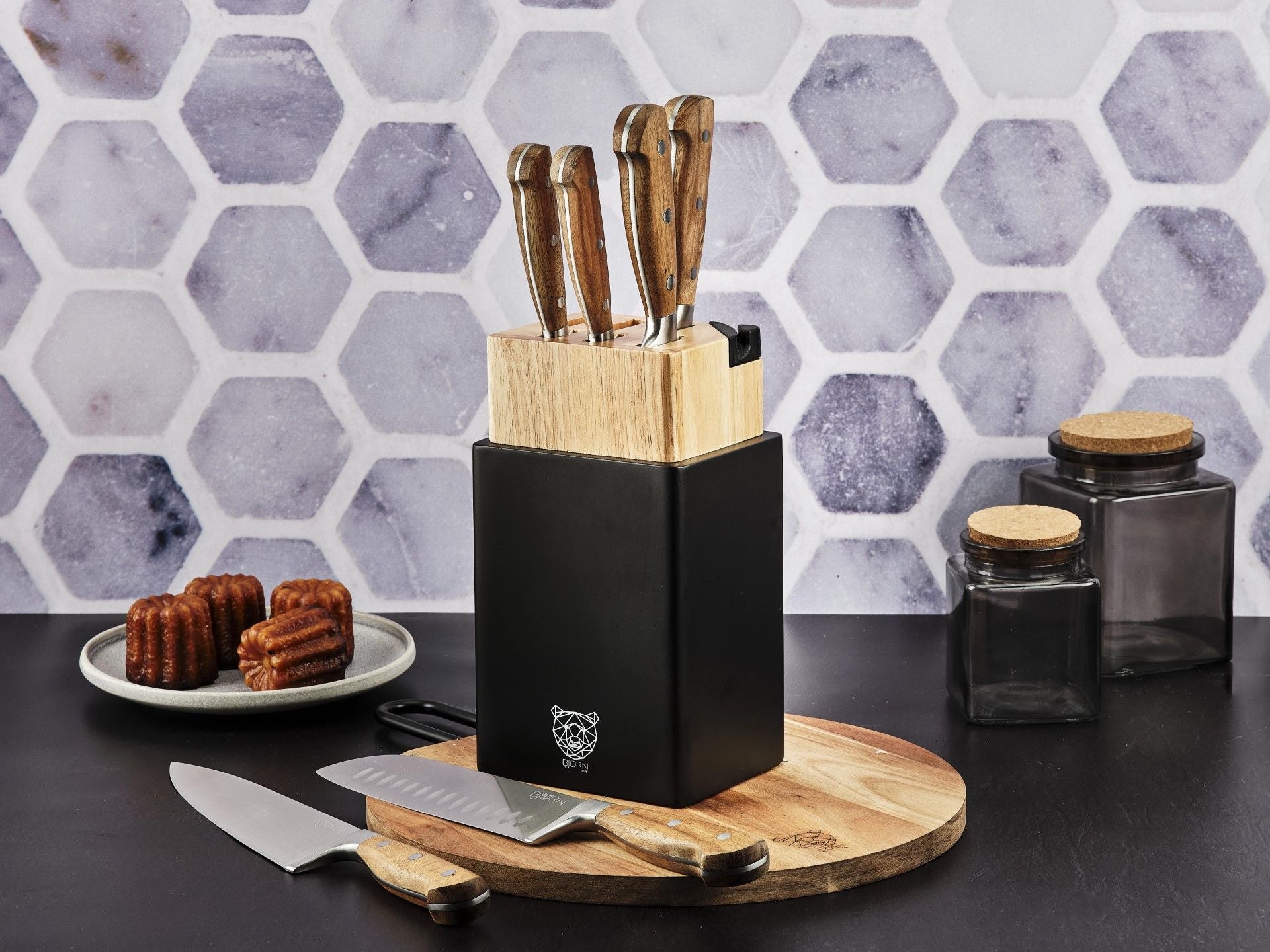 Kitchen knife block JAKOB PORVOO - 8 pieces