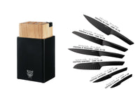 Küchenmesserblock-Set JENSEN PORVOO - 8 tlg. - Schwarz