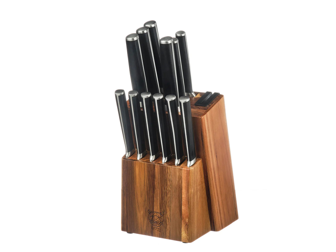 Küchenmesserblock JONA LOVIISA - 14 tlg. - Braun,Schwarz