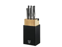 Küchenmesserblock-Set LARUS PORVOO - 8 tlg. - Schwarz