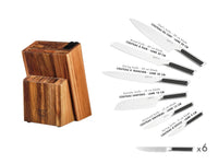 Bloc couteaux de cuisine et couteaux à steak LOKI LOVIISA - 14 pièces