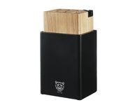 Messerblock mit integriertem Schärfer PORVOO - 2 tlg. - schwarz