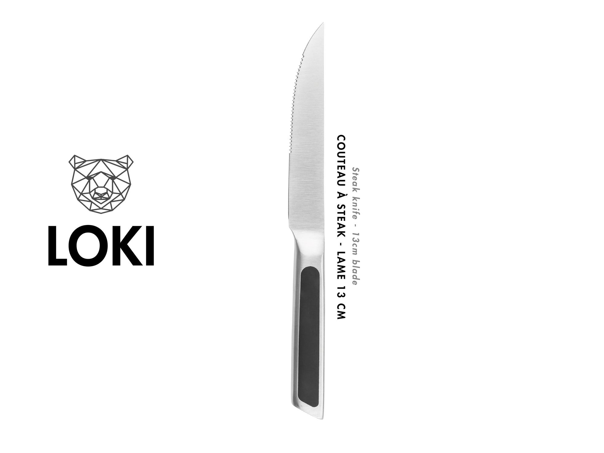 Steakmesser-Set LOKI - 6 tlg. - schwarz