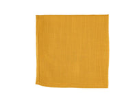Serviette de table - 6 pièces - Lin et coton jaune moutarde